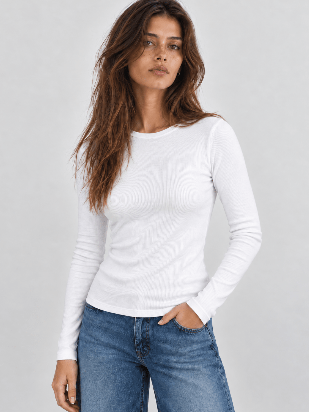 Ribbed Long Sleeve Tee - Public Veil