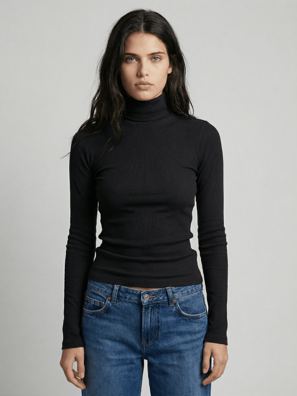 Ribbed Turtleneck - Public Veil