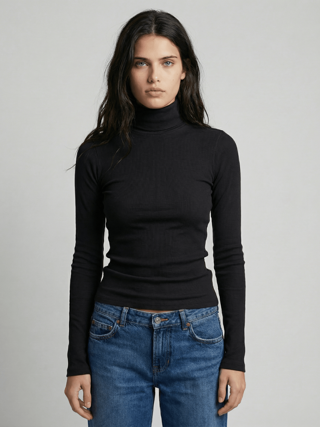 Ribbed Turtleneck - Public Veil