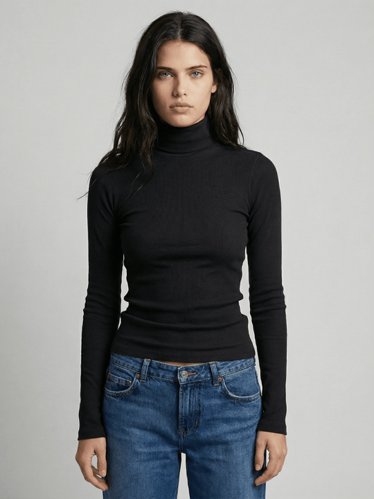Ribbed Turtleneck - Public Veil