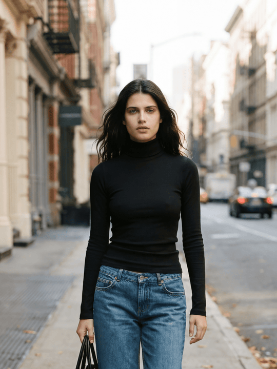 Ribbed Turtleneck - Public Veil