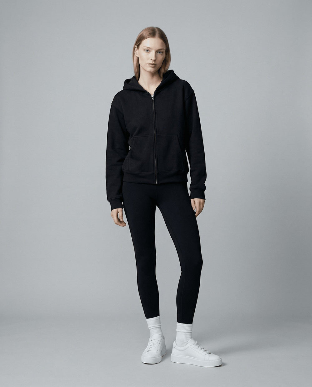 Shrunken Full Zip - Public Veil