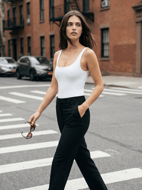 Square Neck Bodysuit - Public Veil