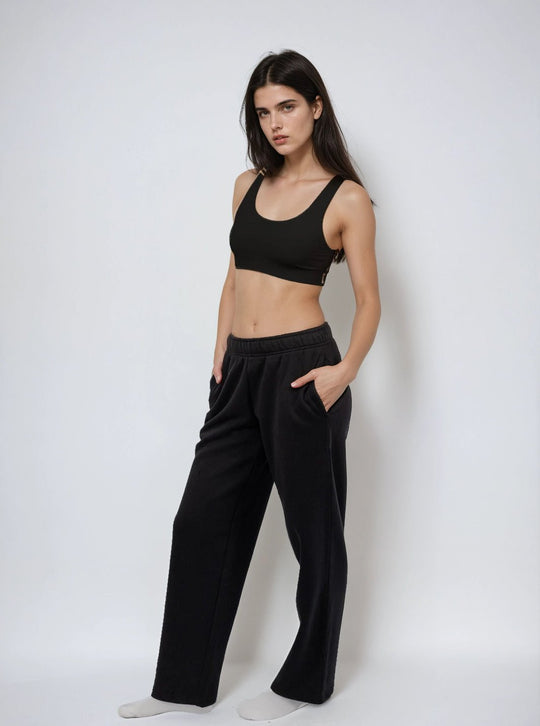 Straight Leg Sweatpants - Public Veil