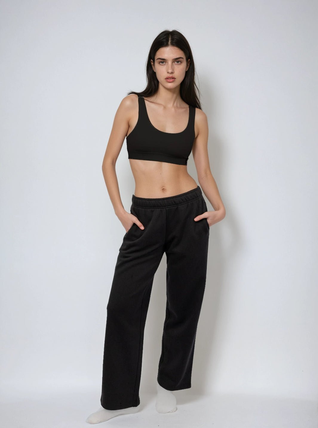 Straight Leg Sweatpants - Public Veil