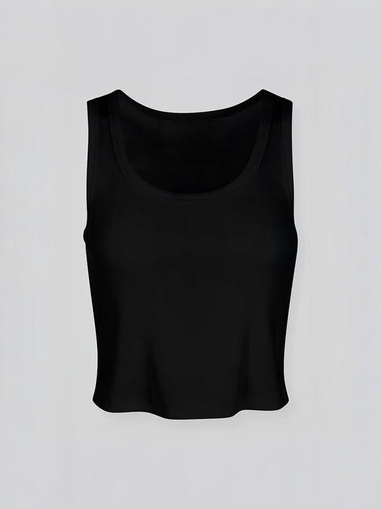The Cropped Ribbed Tank - Public Veil