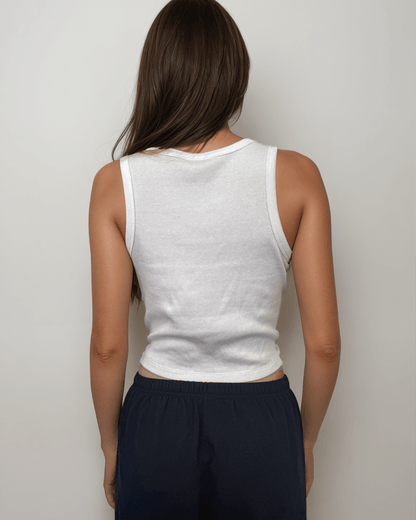The Cropped Ribbed Tank - Public Veil