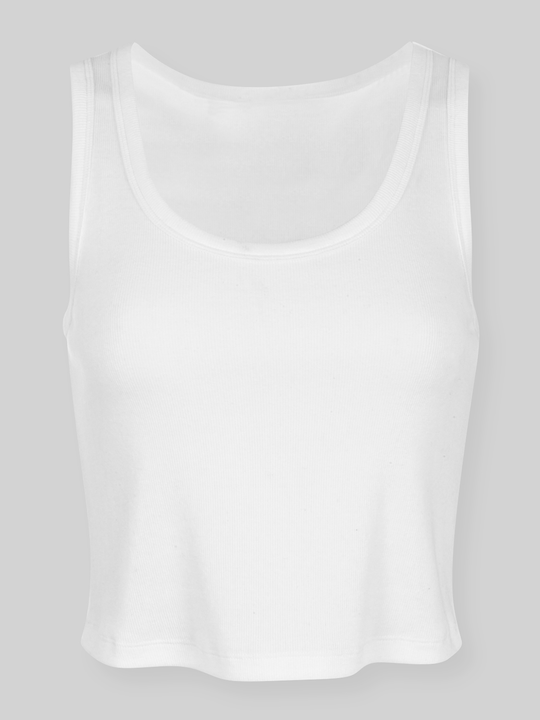 The Modal Cotton Cropped Ribbed Tank - Public Veil