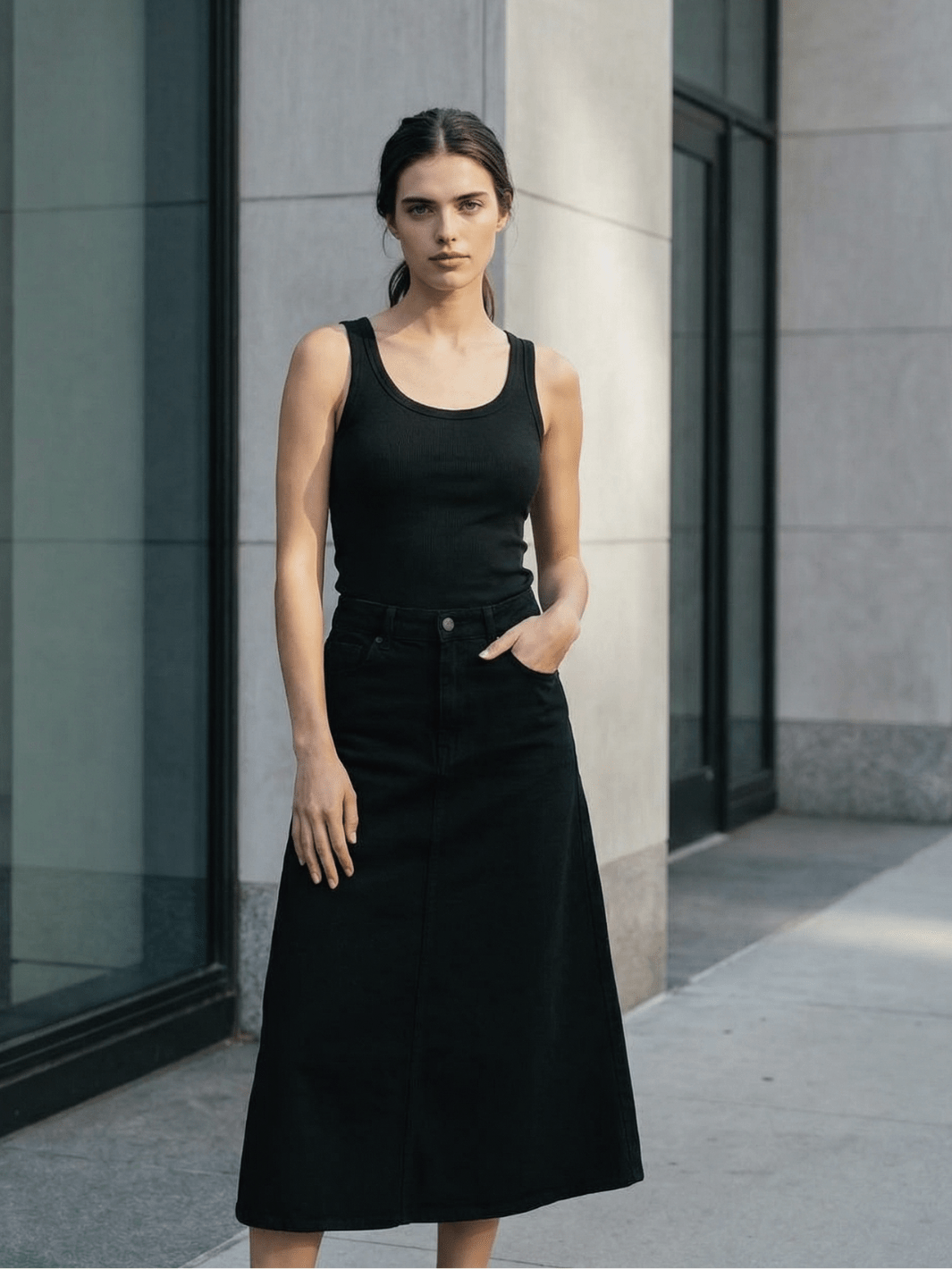 Tuckable Classic Ribbed Tank - Public Veil